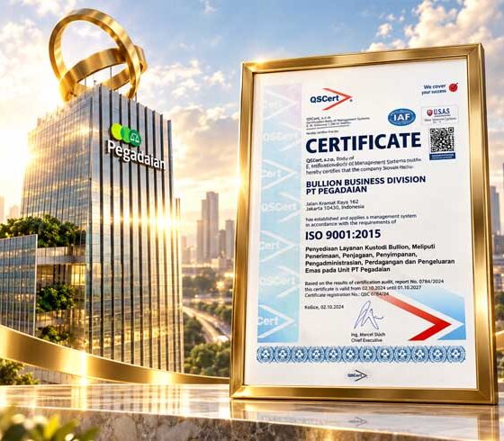 Pegadaian Raih Sertifikat ISO 9001:2015